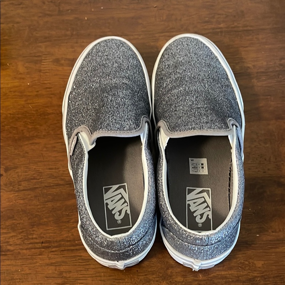 Vans Gray Slip-On Sneakers with Waffle Tread